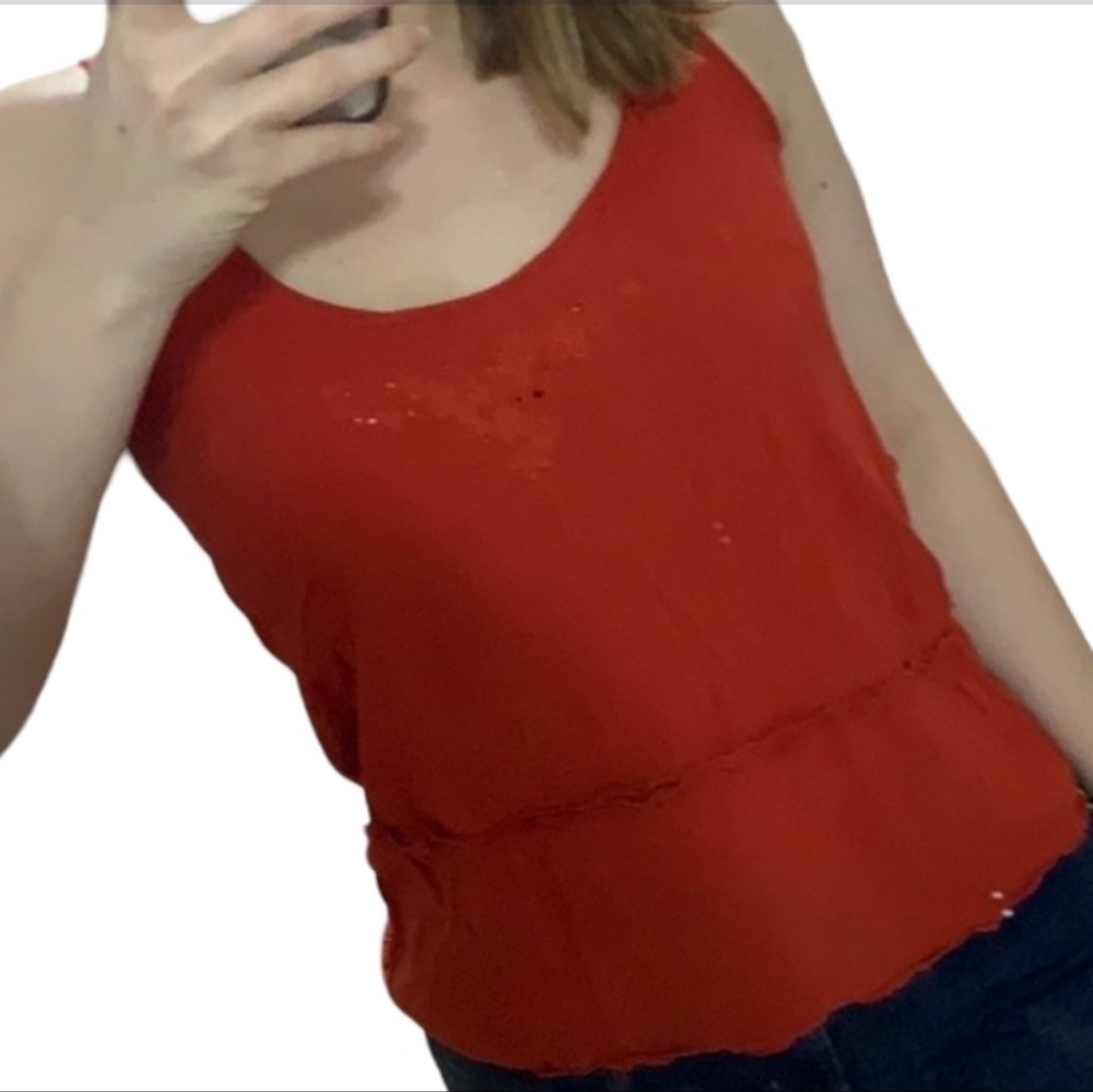 Old Navy Eyelette Layered Tank Top